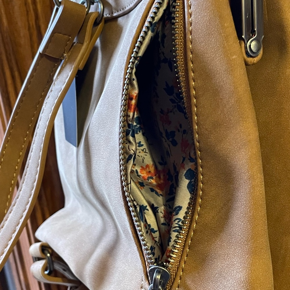 Tan suede purse